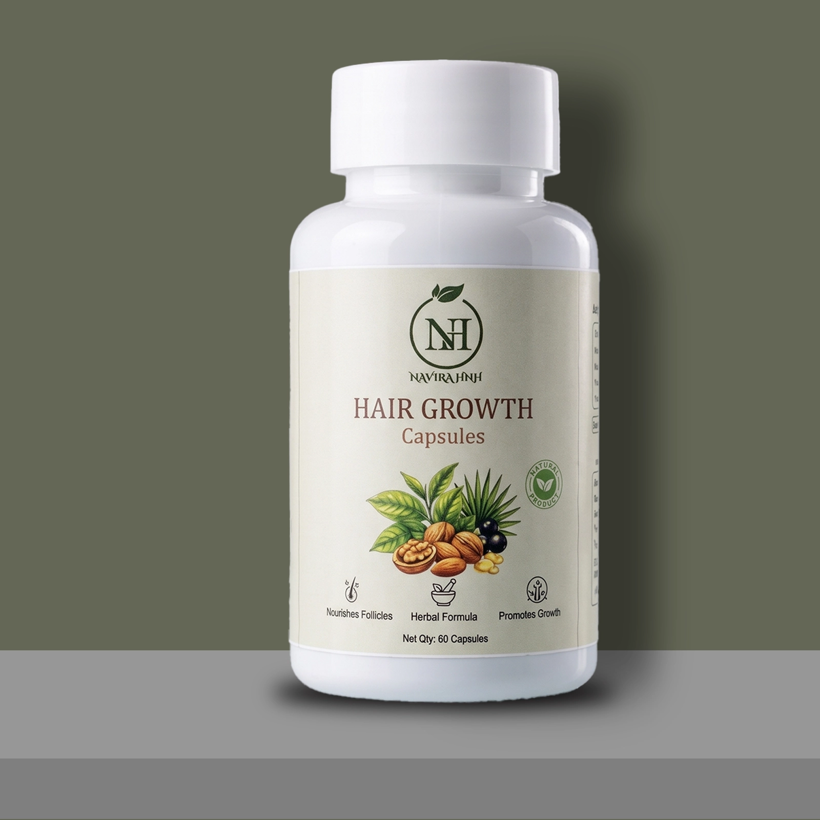 Hair Growth Capsules | Herbal Supplement for Hair Wellness from Within | Plant-Based Formula